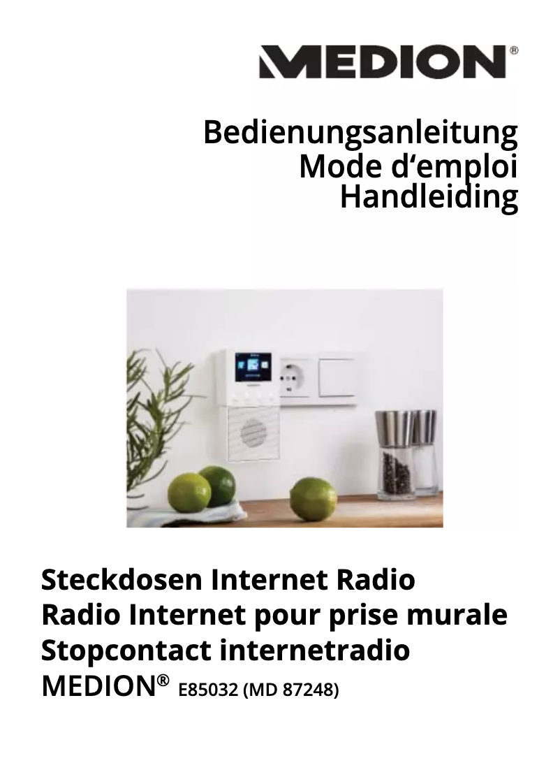 Page 1 de la notice Manuel utilisateur Medion E85032 MD 87248