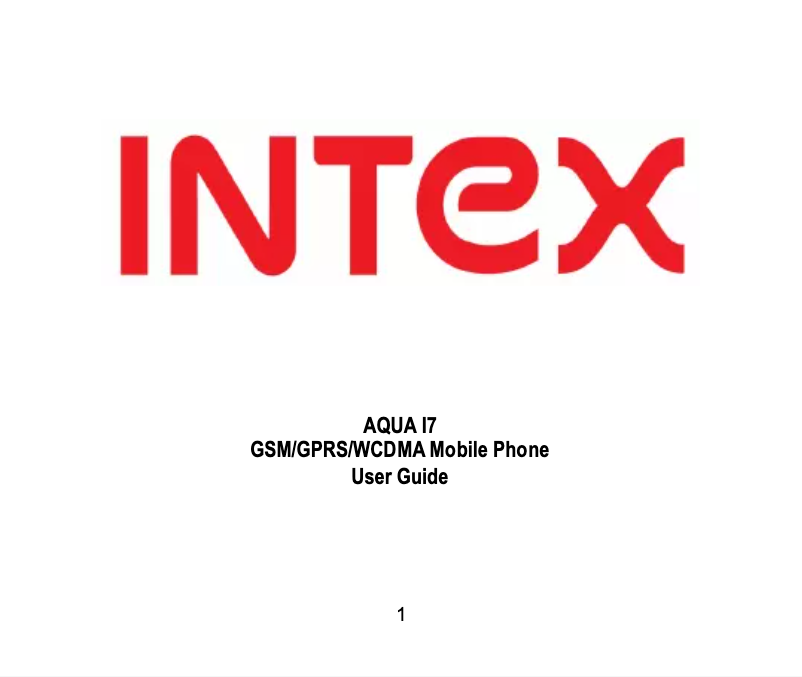 Image de la première page du manuel de l'appareil Aqua i7