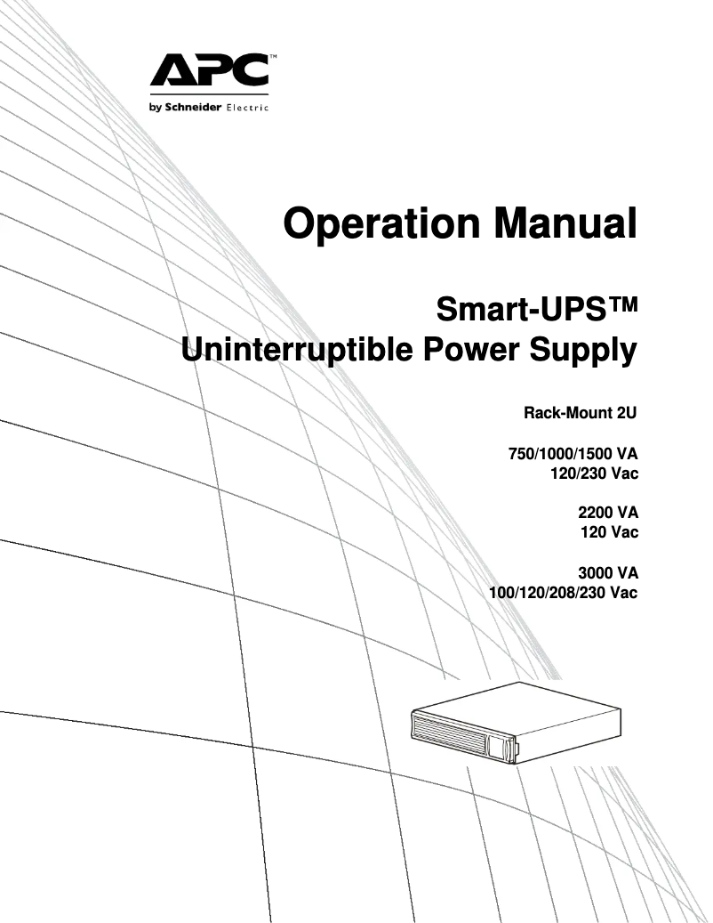 Image de la première page du manuel de l'appareil SMT3000RMI2U-BNDL