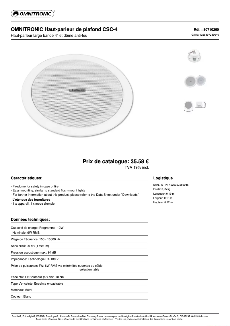 Image de la première page du manuel de l'appareil CSC-4