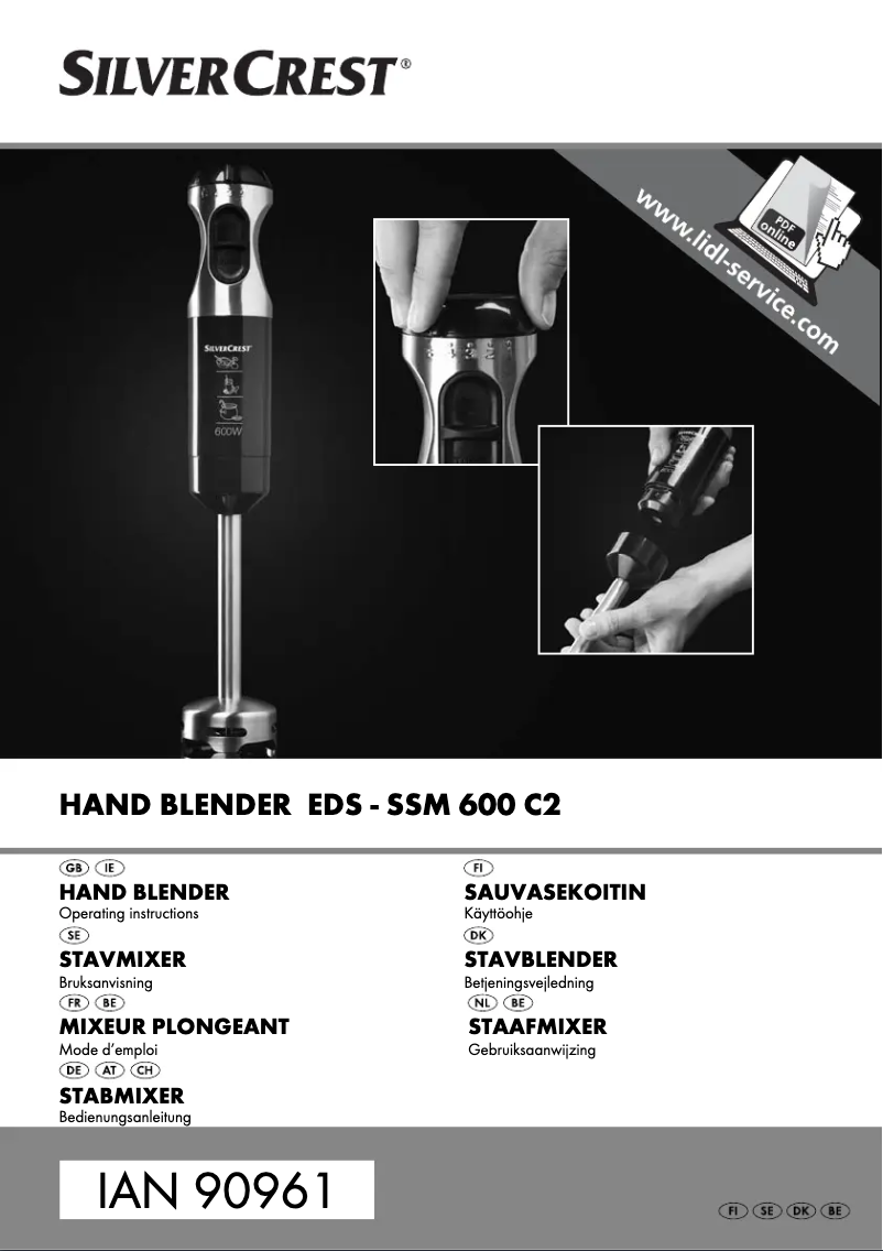 Page n°1 - Manuel utilisateur SilverCrest SSM 600 C2