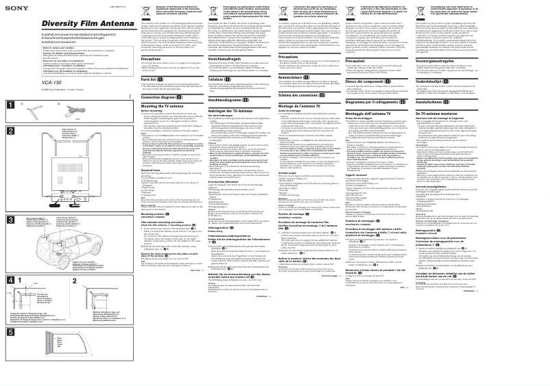 Página 1 del manual Manual de usuario Sony VCA-130