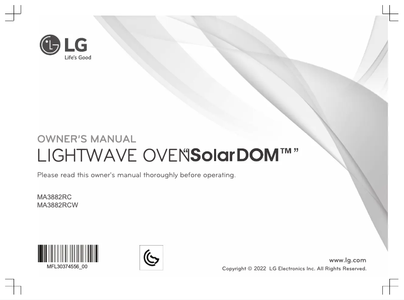 Image de la première page du manuel de l'appareil MA3882RCW