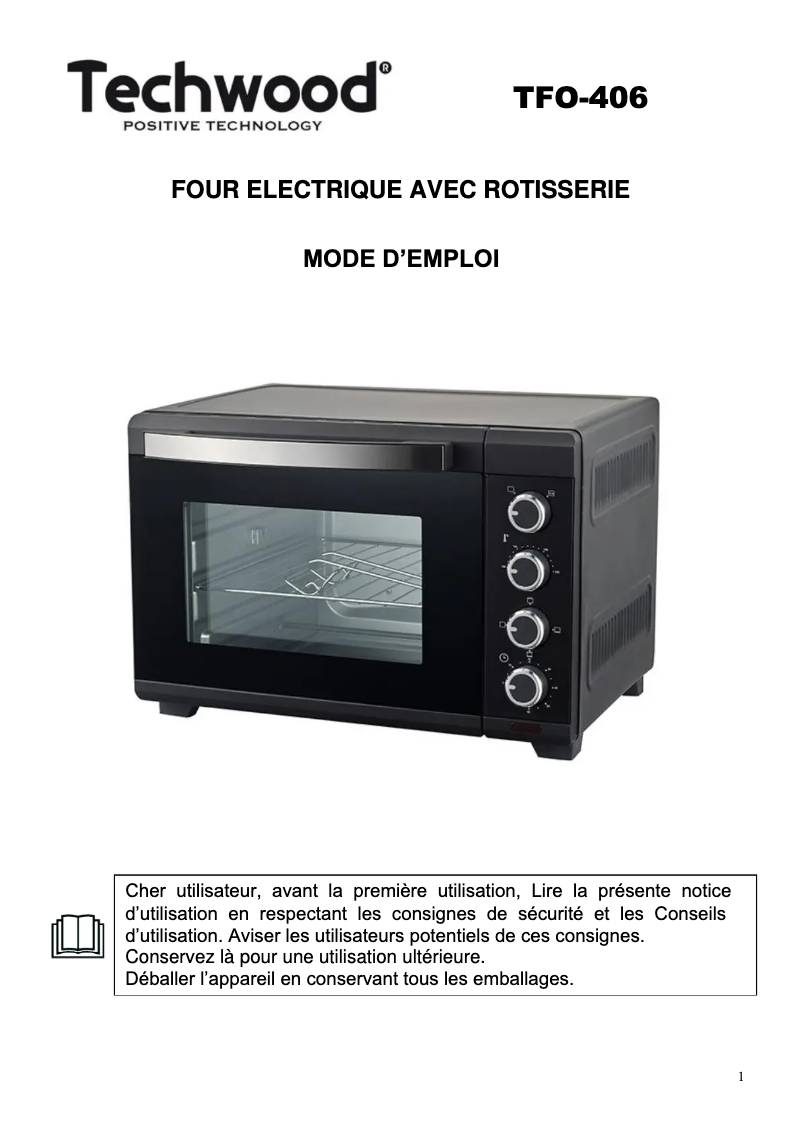 Image de la première page du manuel de l'appareil TFO-266