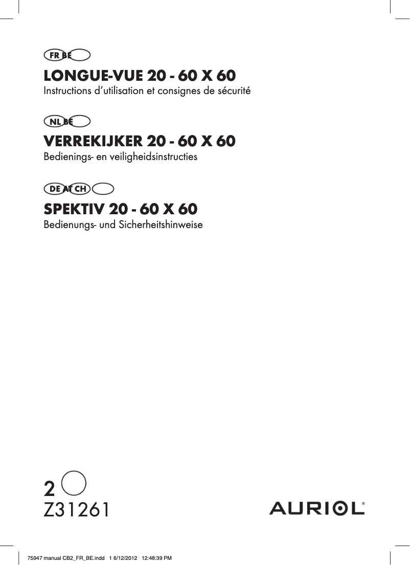 Image de la première page du manuel de l'appareil IAN 75947