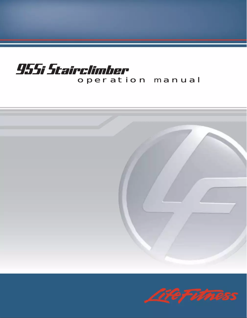 Page 1 de la notice Manuel utilisateur Life Fitness 955i Stairclimber