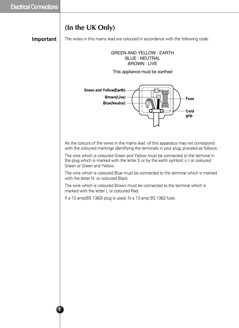 Page n°1 - Manuel utilisateur LG GRL2370ECW