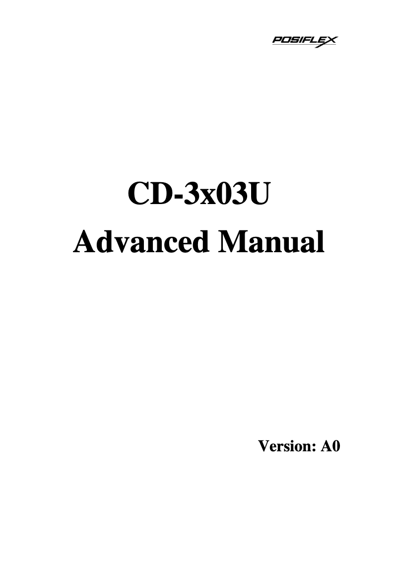 Imagen de la primera página del manual del dispositivo CD-3603U