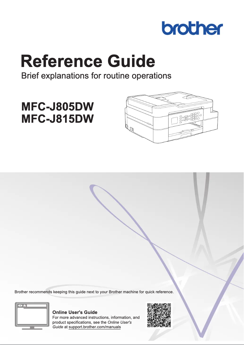 Page 1 de la notice Manuel utilisateur Brother MFC-J815DW