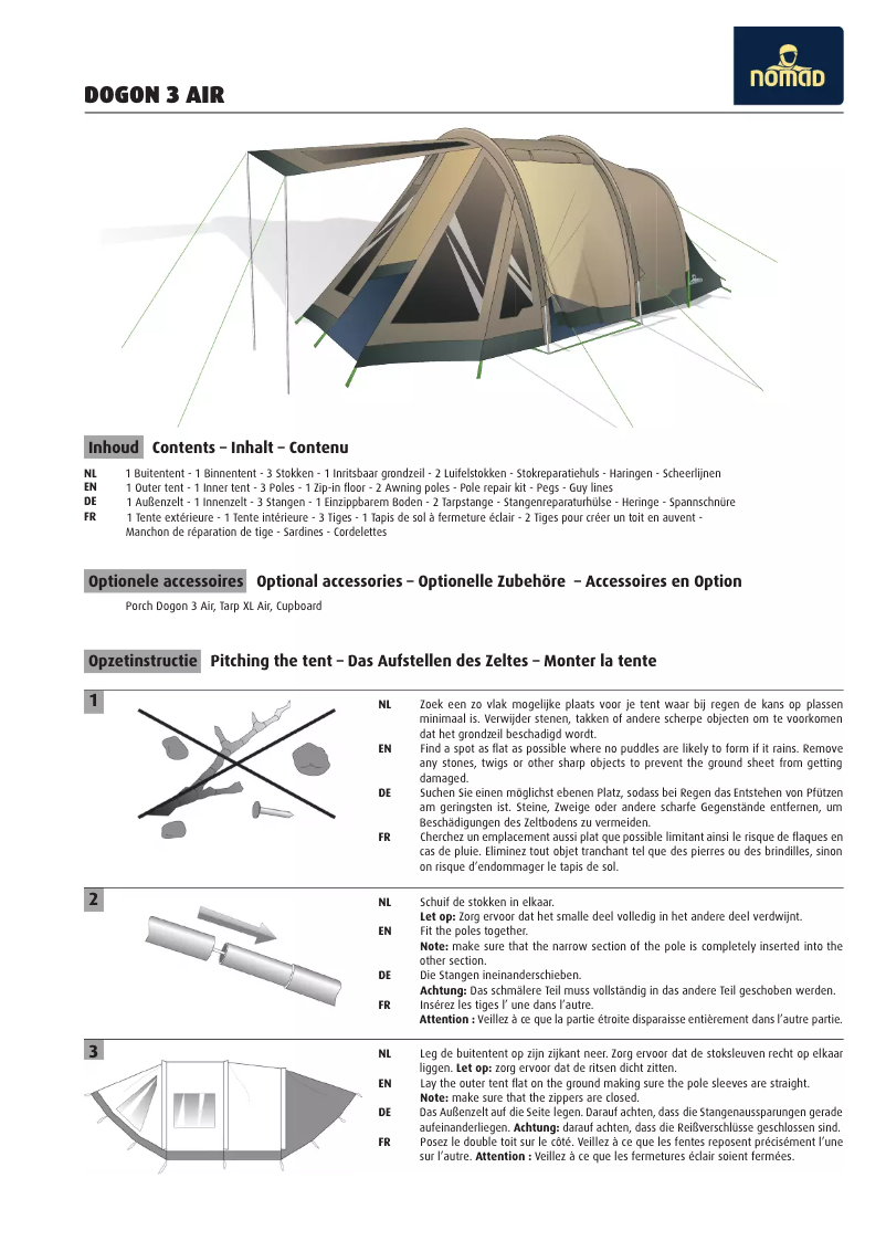Image de la première page du manuel de l'appareil Dogon 3 Air