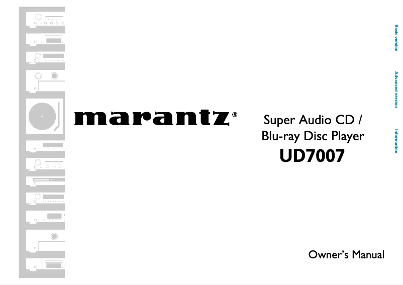 Page 1 de la notice Mode d'emploi Marantz UD7007