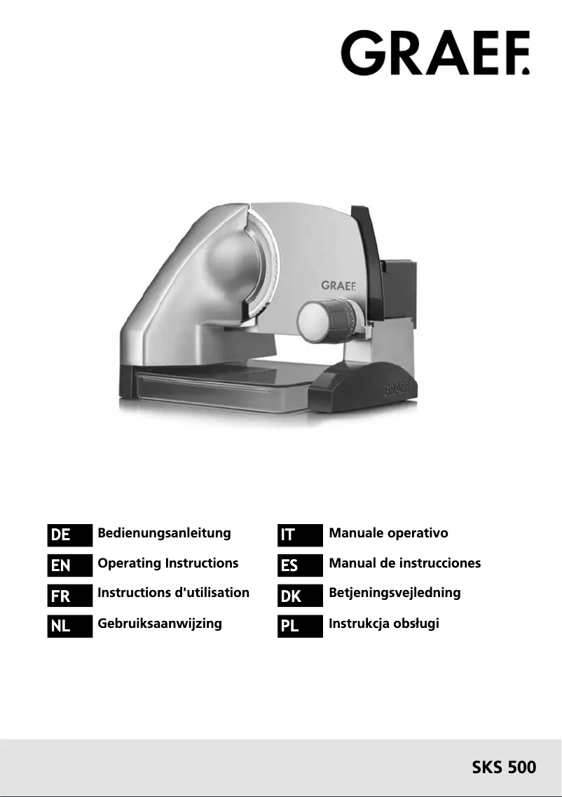 Page 1 de la notice Manuel utilisateur Graef SKS 500