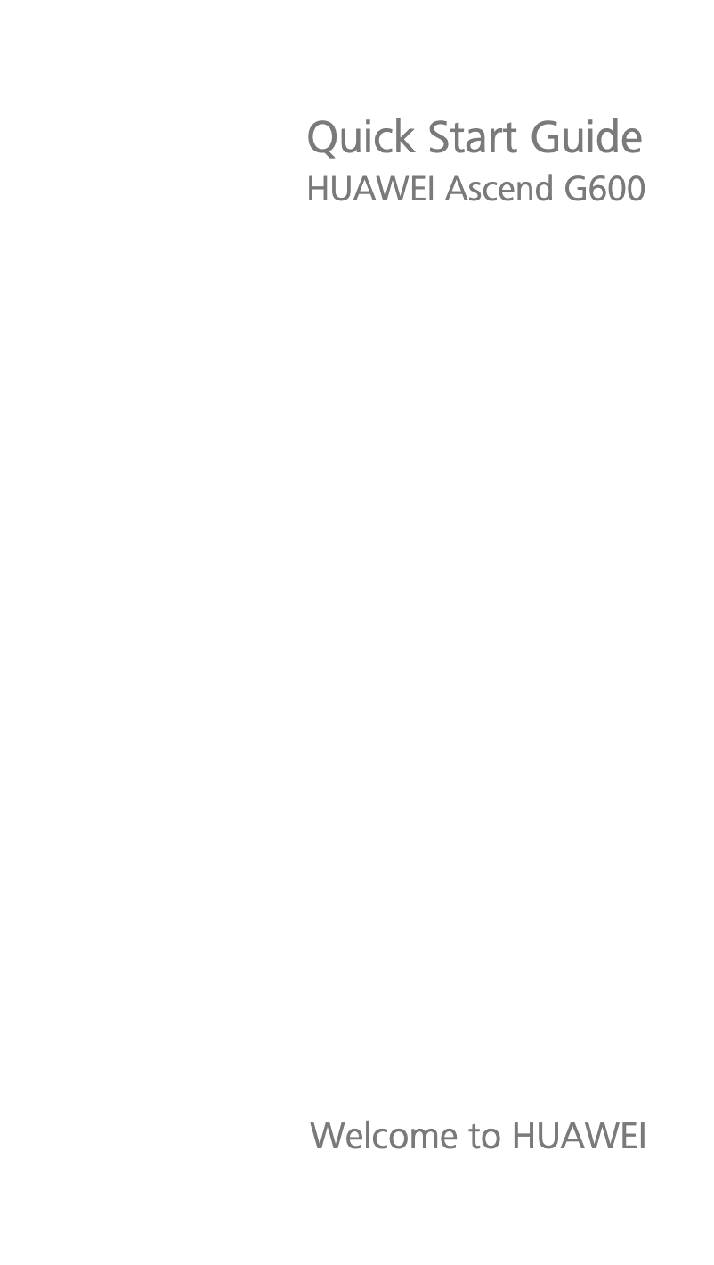 Image de la première page du manuel de l'appareil Acsend G600