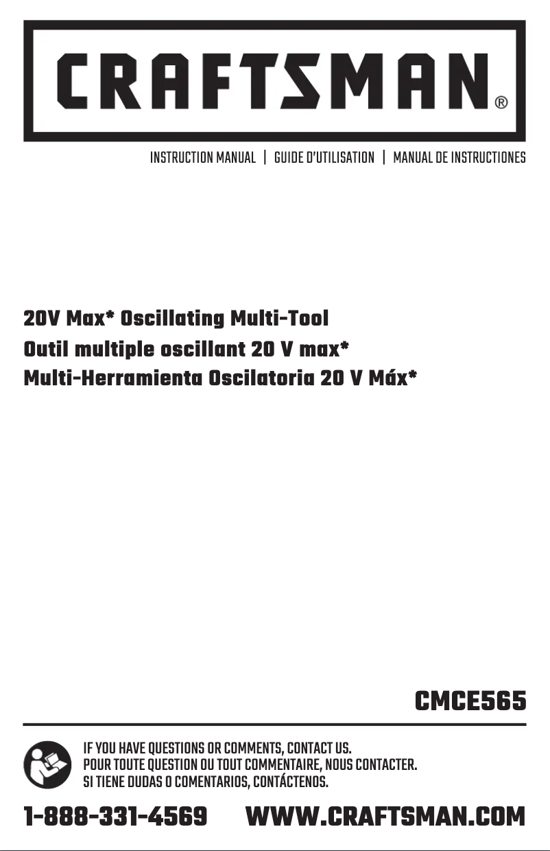 Page 1 of the manual User Manual Craftsman CMCE565