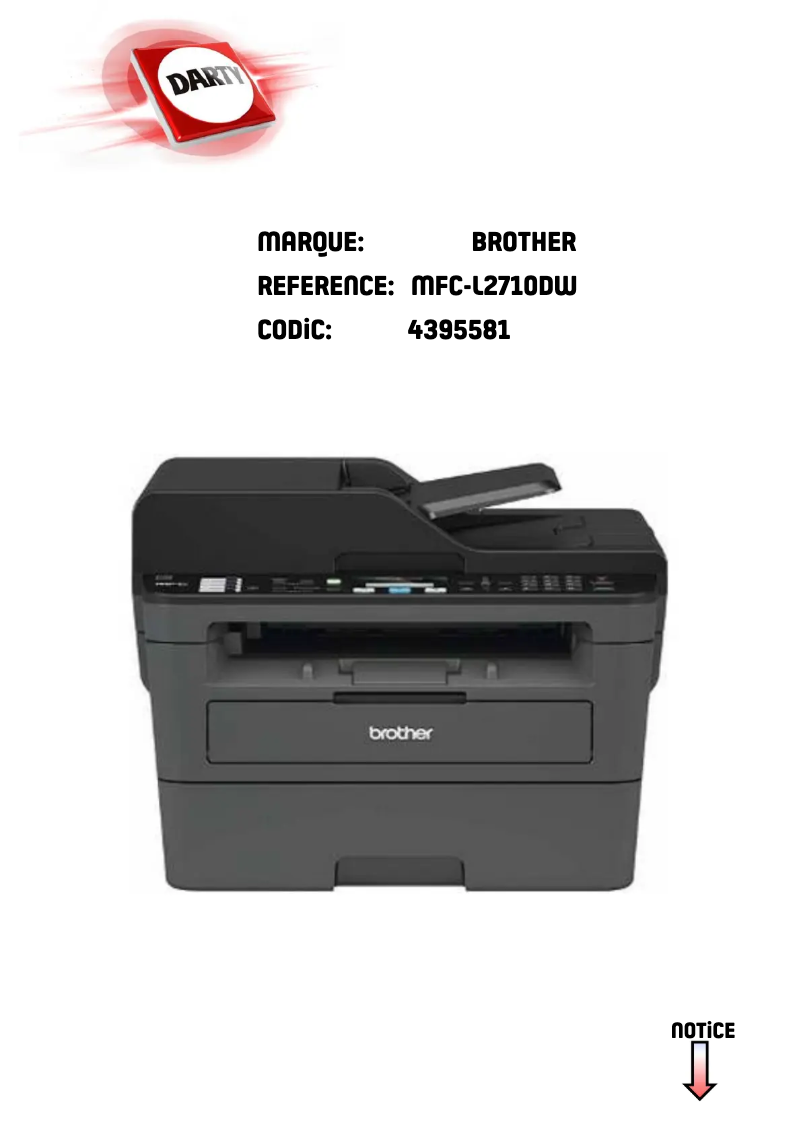 Image de la première page du manuel de l'appareil MFC-L2710DW