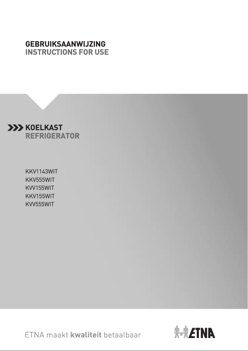 Image de la première page du manuel de l'appareil KKV155WIT