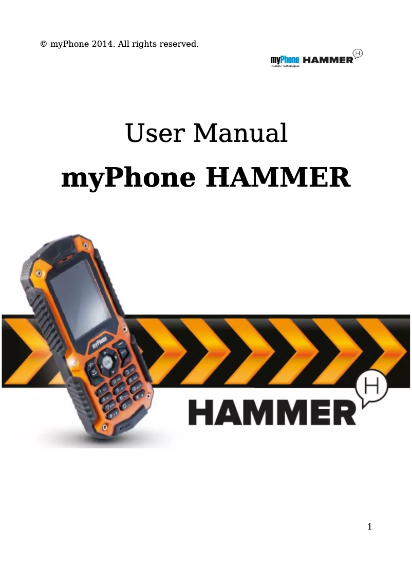 Page n°1 - Manuel utilisateur myPhone Hammer