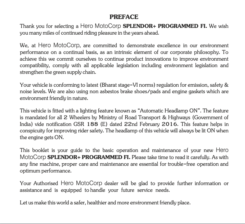 Página 1 del manual Manual de usuario Hero Splendor+ (2021)