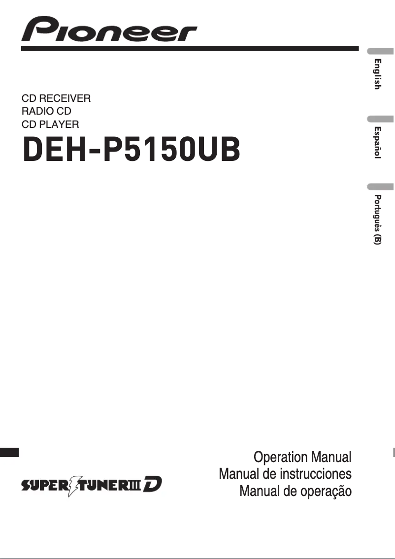 Page n°1 - Manuel utilisateur Pioneer DEH-P5150UB