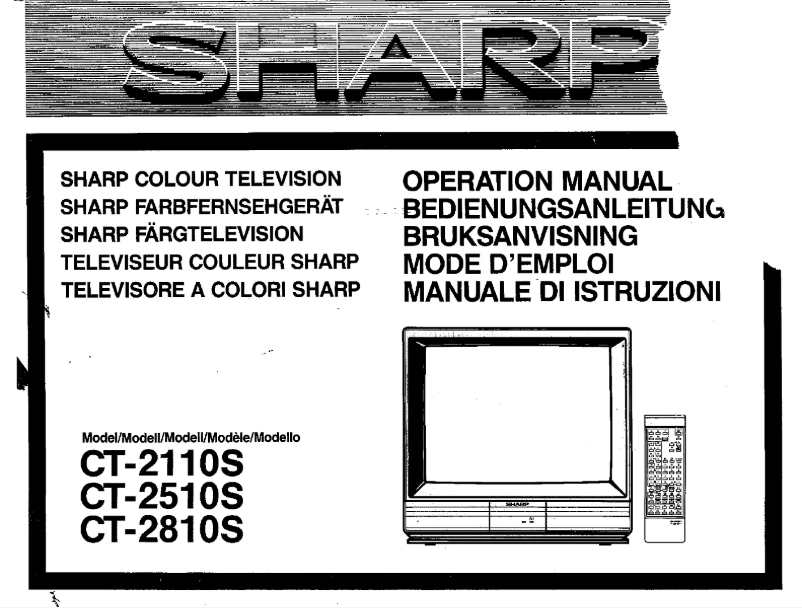 Página 1 del manual Manual de usuario Sharp CT2810