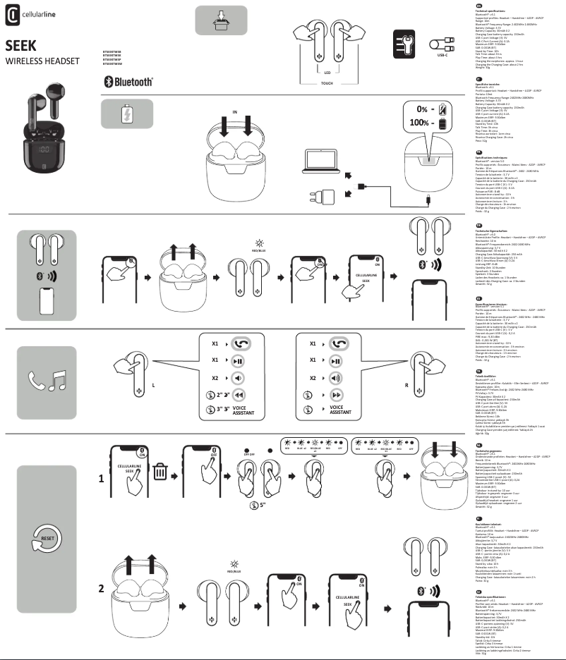 Page 1 de la notice Manuel utilisateur Cellular Line Seek