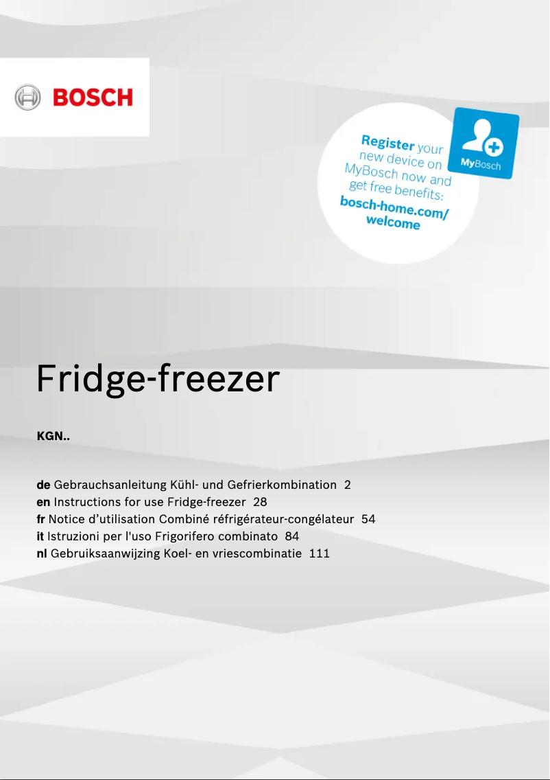 Image de la première page du manuel de l'appareil KGN36HI32