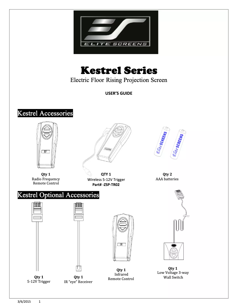 Image de la première page du manuel de l'appareil Kestrel FE85C