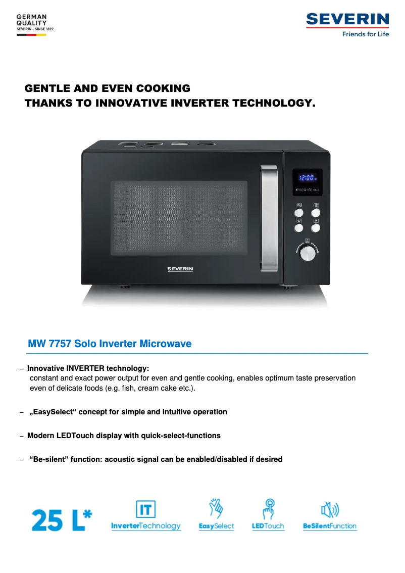 Page n°1 - Fiche technique Severin MW 7757