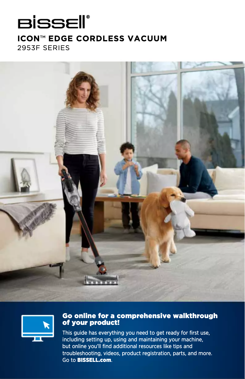 Page 1 de la notice Manuel utilisateur Bissell Icon Edge 2953F