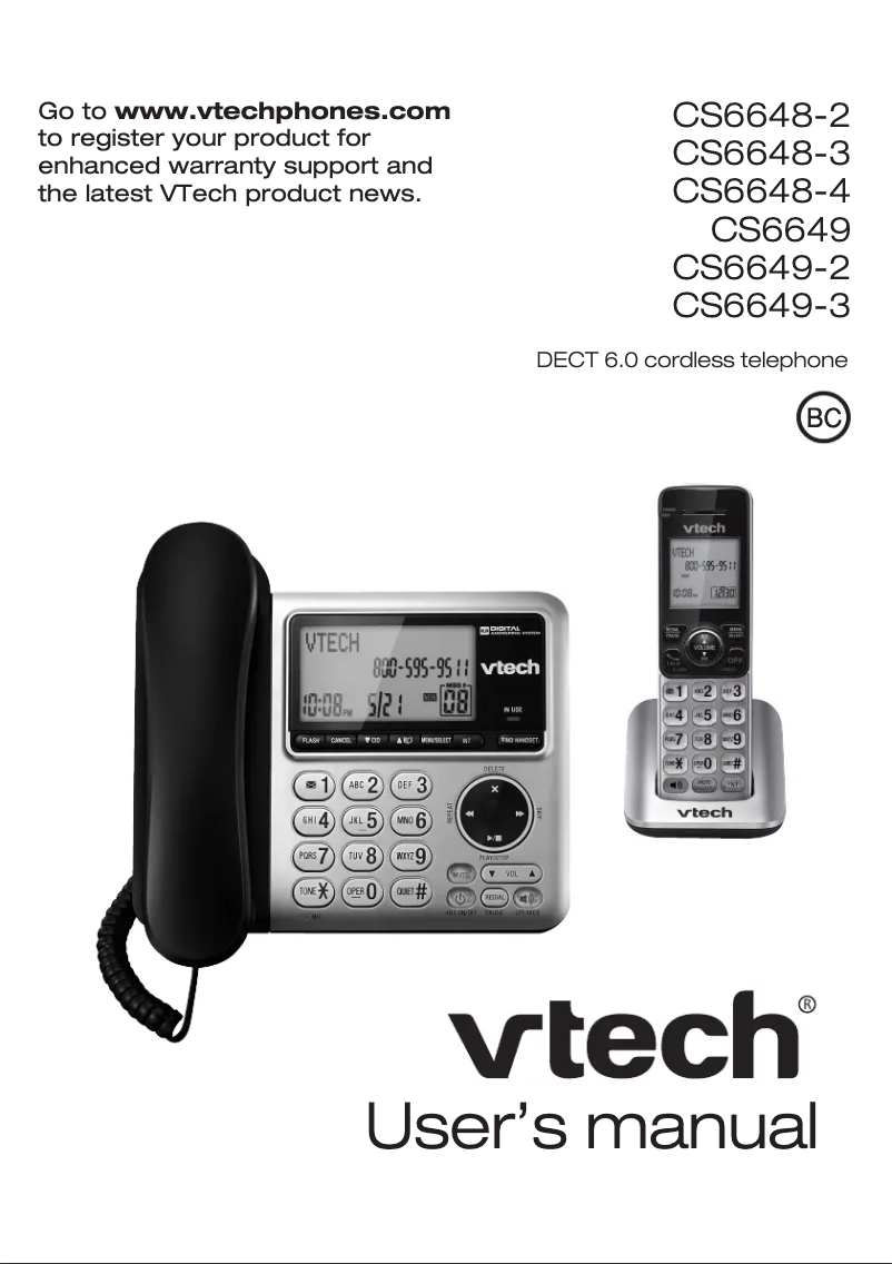 Página 1 del manual Manual de usuario Vtech CS6649-2