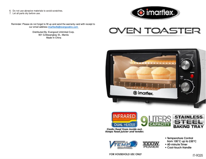 Page n°1 - Manuel utilisateur Imarflex IT-902S