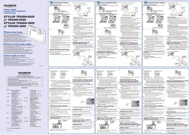 Image de la première page du manuel de l'appareil Stylus Tough 3000