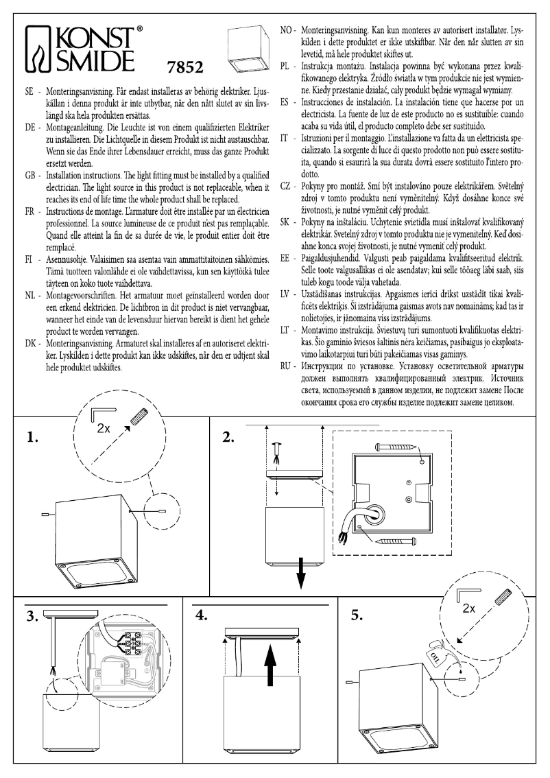 Page n°1 - Manuel utilisateur Konstsmide Cesena
