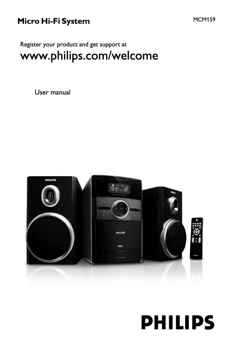 Page n°1 - Manuel utilisateur Philips MCM159