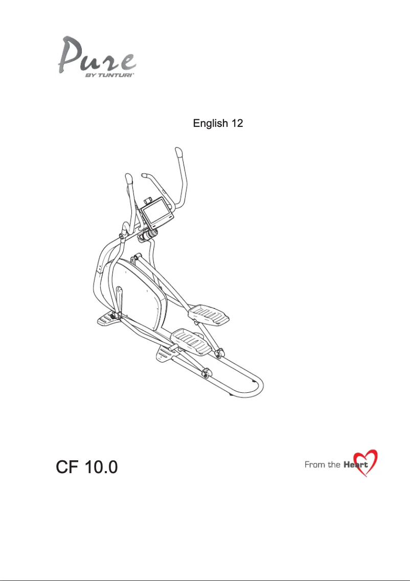 Page 1 de la notice Manuel utilisateur Tunturi Pure CF 10.0