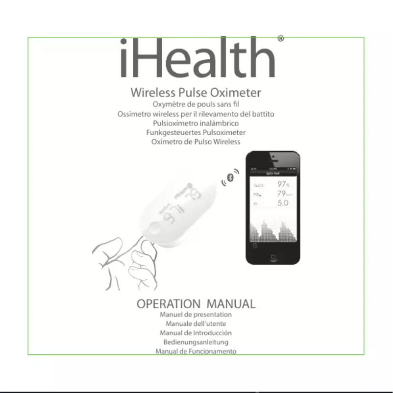 Image de la première page du manuel de l'appareil Wireless Pulse Oximeter