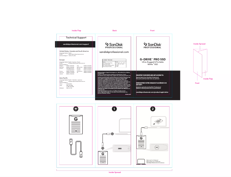 Página 1 del manual Guía de instalación Sandisk G-DRIVE PRO SSD