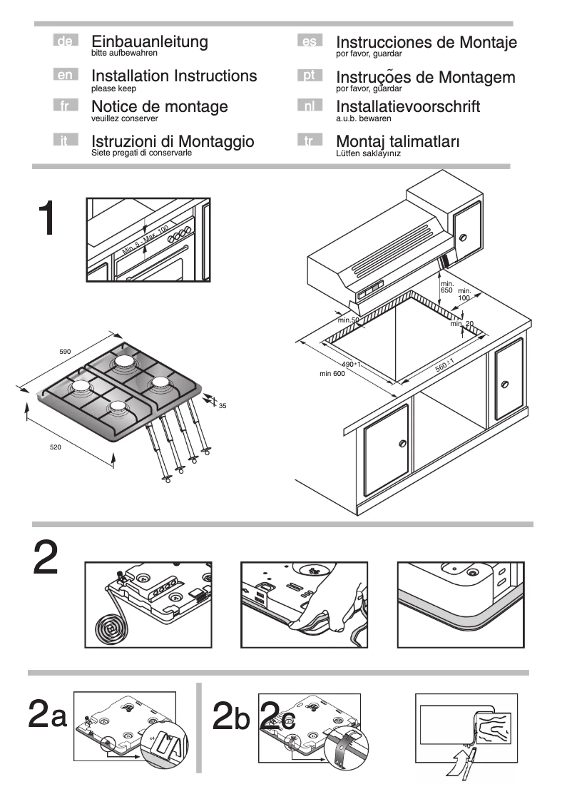Page 1 de la notice Guide d'installation Bosch NHG206CEU