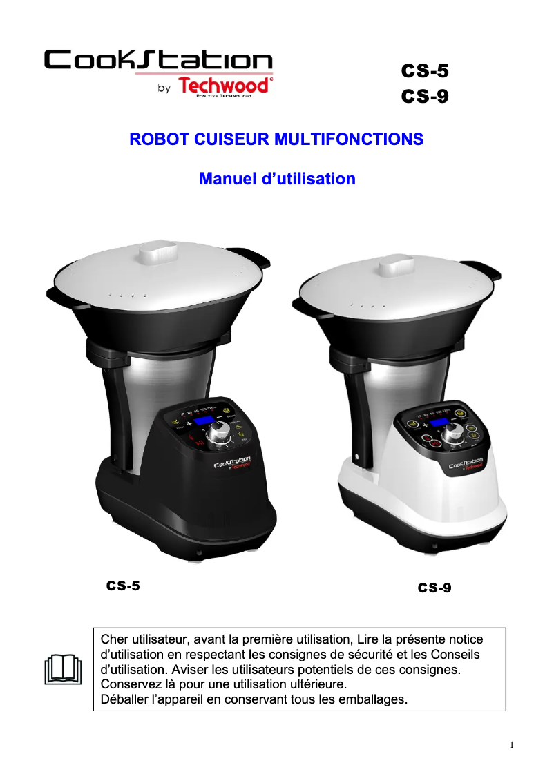 Page 1 de la notice Manuel utilisateur Techwood TRO-6856