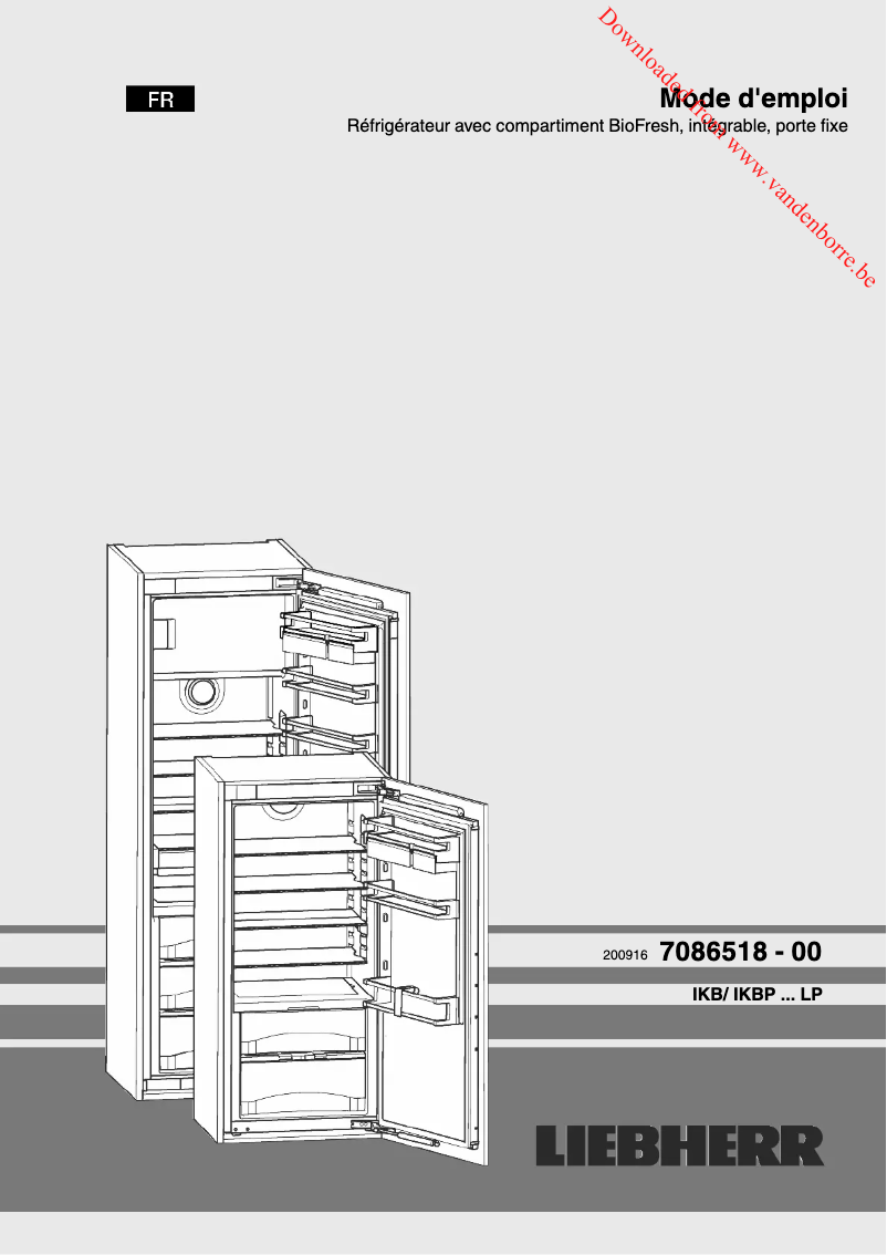Page n°1 - Manuel utilisateur Liebherr IKBP 2720 Comfort BioFresh
