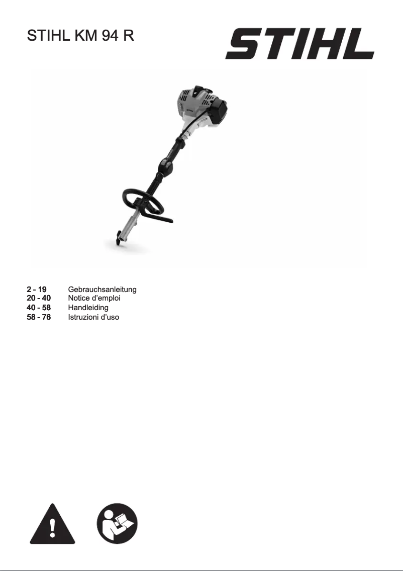Page 1 de la notice Manuel utilisateur Stihl KM 94 R