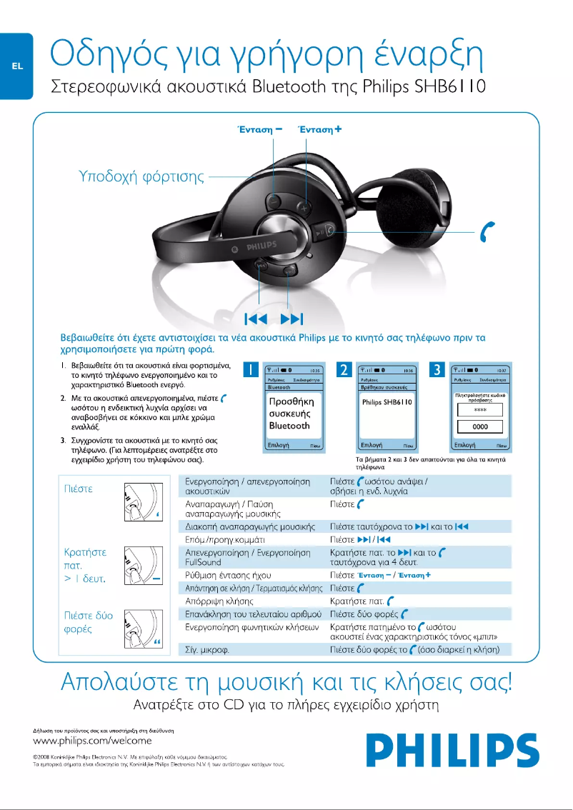Image de la première page du manuel de l'appareil SHB6110