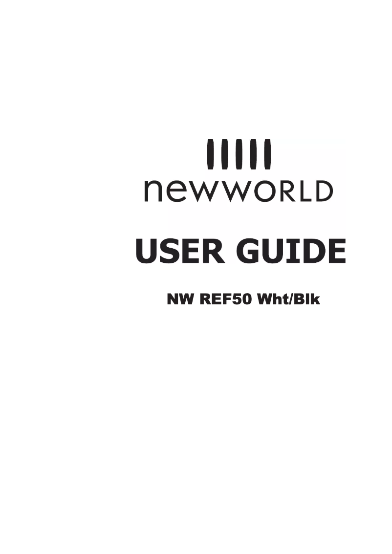 Page 1 de la notice Manuel utilisateur New World NWREF50