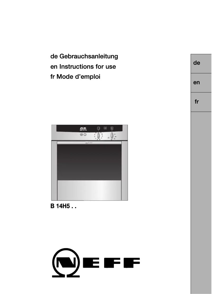 Page n°1 - Manuel utilisateur Neff B14H5NO