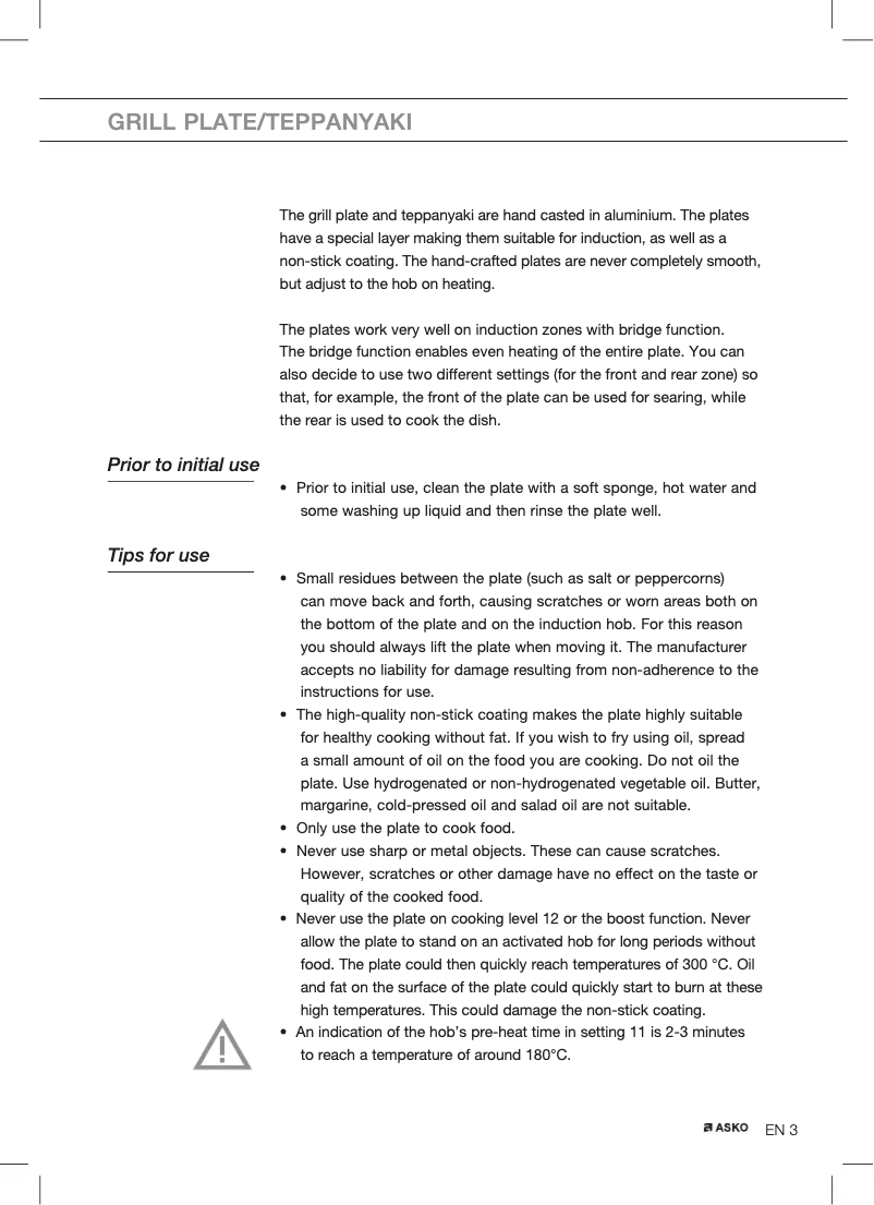 Page n°1 - Manuel utilisateur Asko AG12A