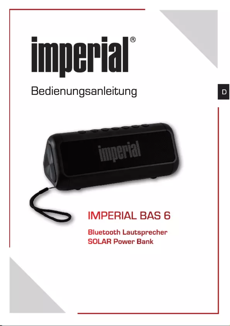 Page n°1 - Manuel utilisateur Imperial BAS 6