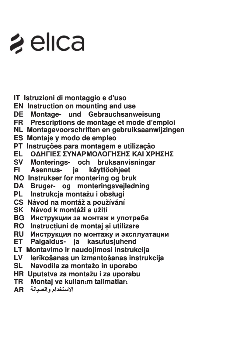 Page 1 de la notice Manuel utilisateur Elica NikolaTesla FLAME PRF0159616
