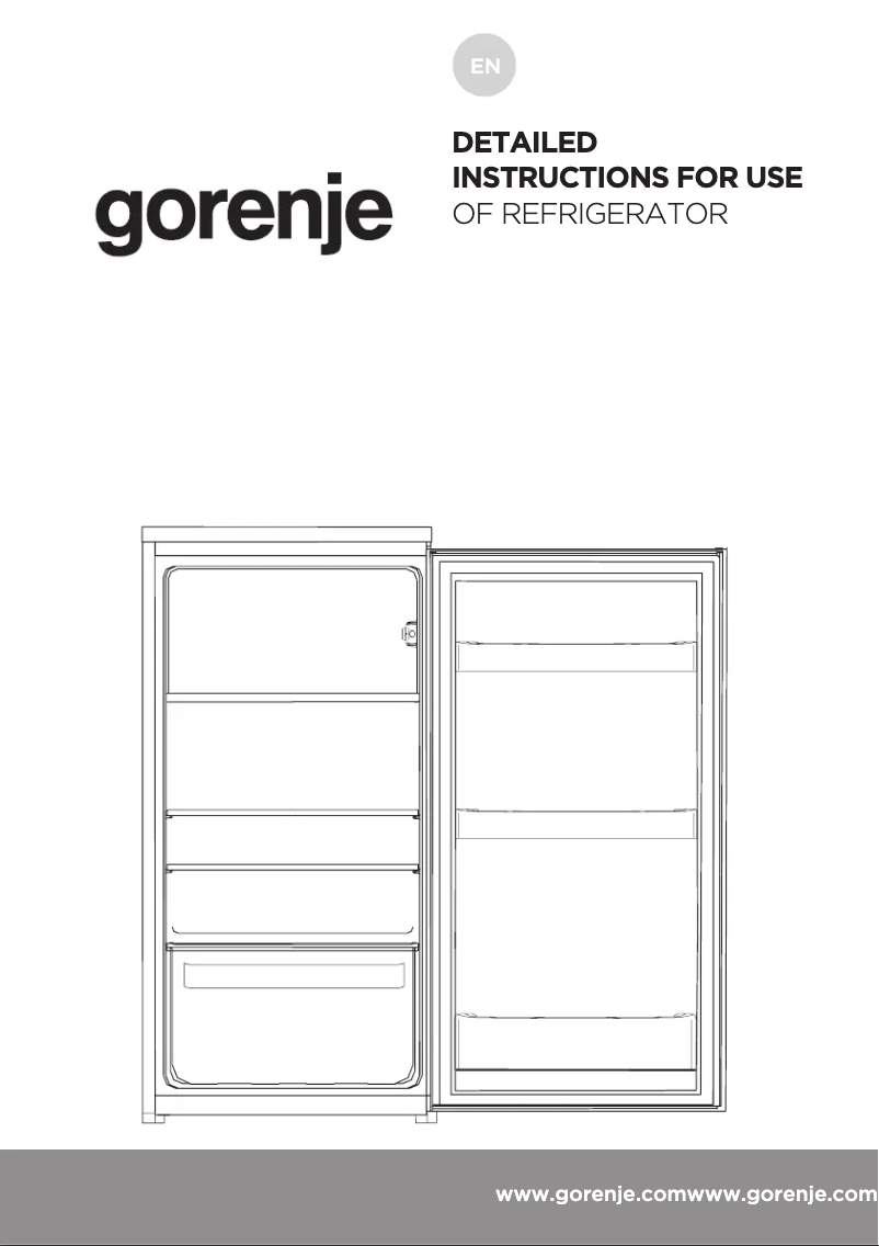 Page n°1 - Manuel utilisateur Gorenje RI4092P1