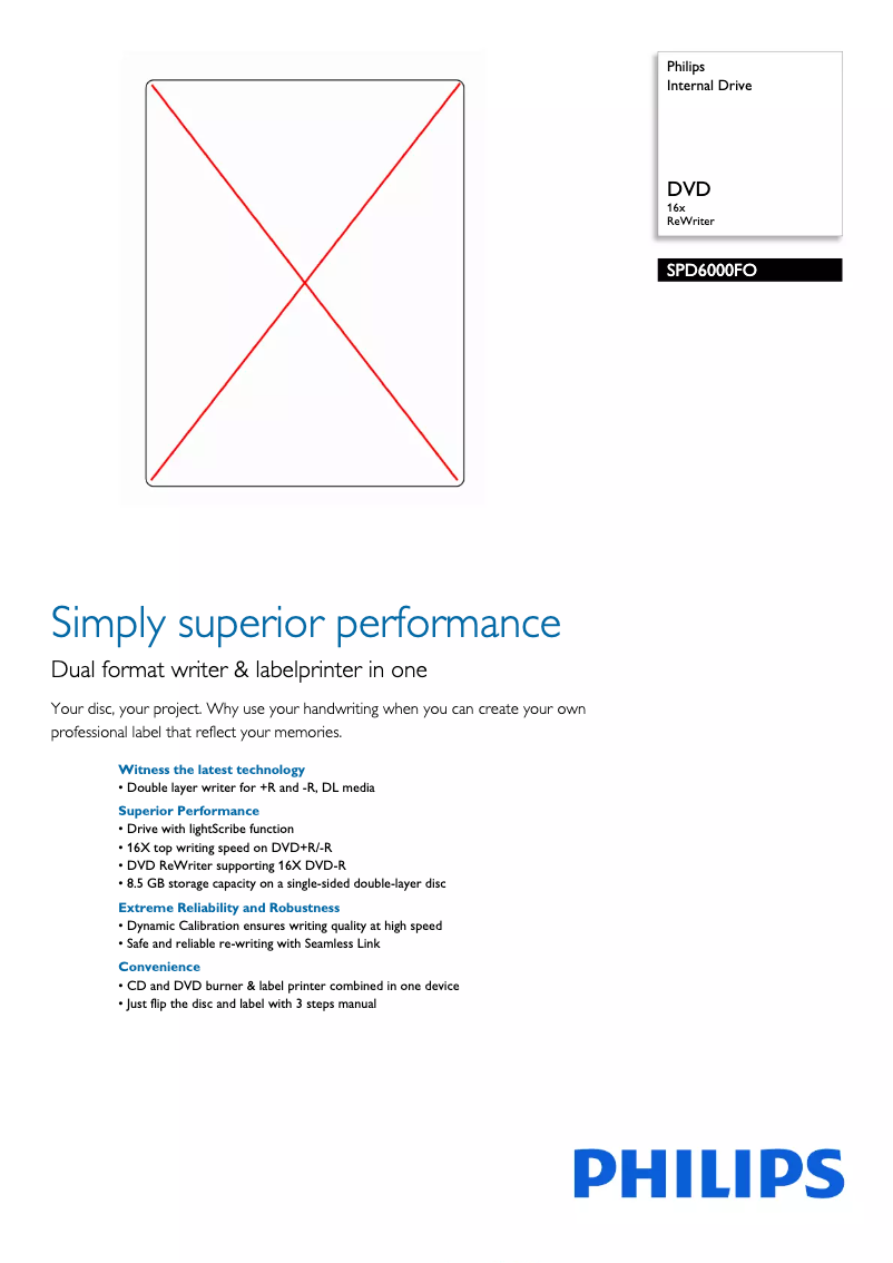 Page n°1 - Brochure Philips SPD6000FO