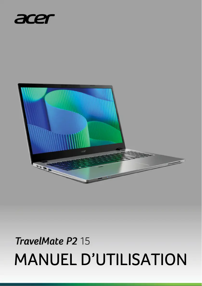 Página 1 del manual Manual de usuario Acer TravelMate P2